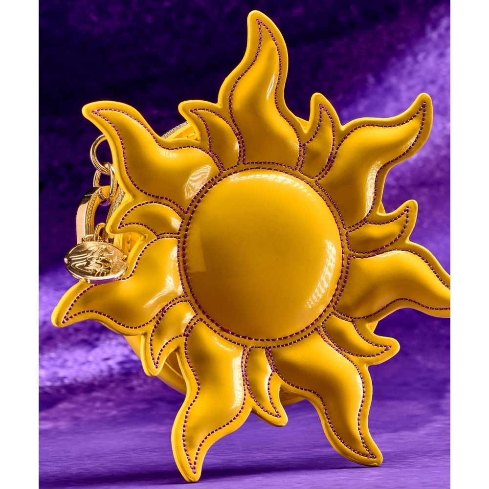 Disney Princess Tangled Rapunzel Yellow Sun-Shaped Coin Purse Mini Cosmetics Bag - Picture 2 of 3